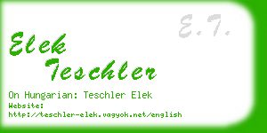 elek teschler business card